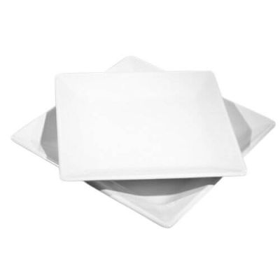 Image of New Stone Square White Rim Platters